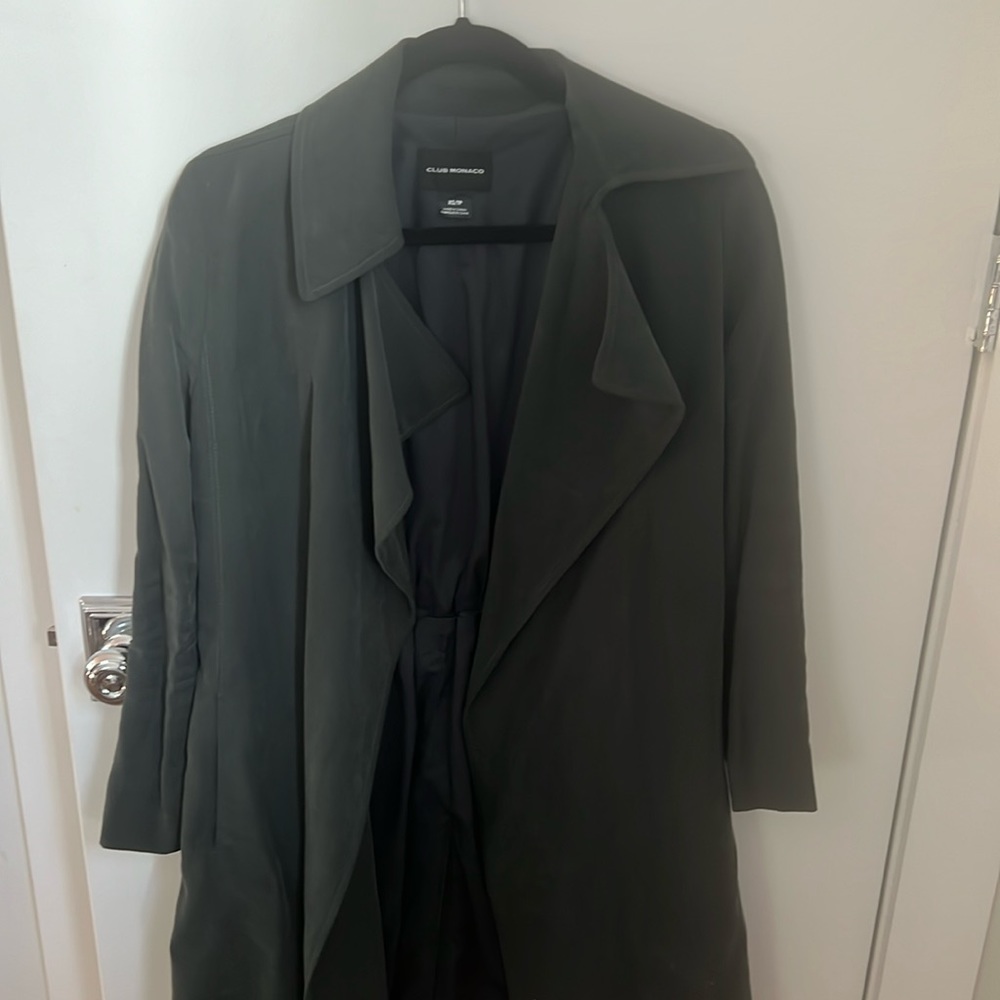 Club Monaco Olive green trench coat